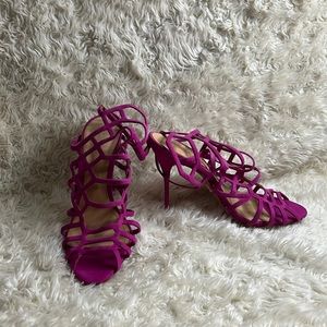 Schutz pink pump sandals, used twice only.
